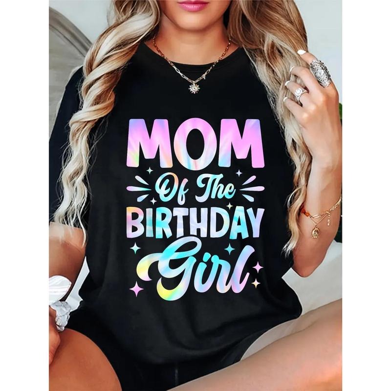 Mom of the Birthday Tie-Dye Graphic Tee