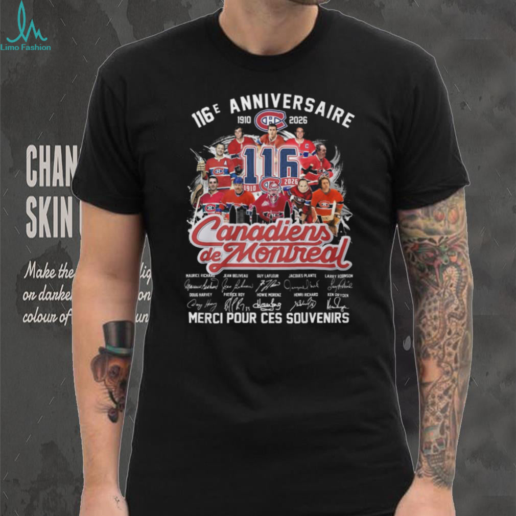 Montreal Canadiens 116th Anniversary Legends Signatures T Shirt