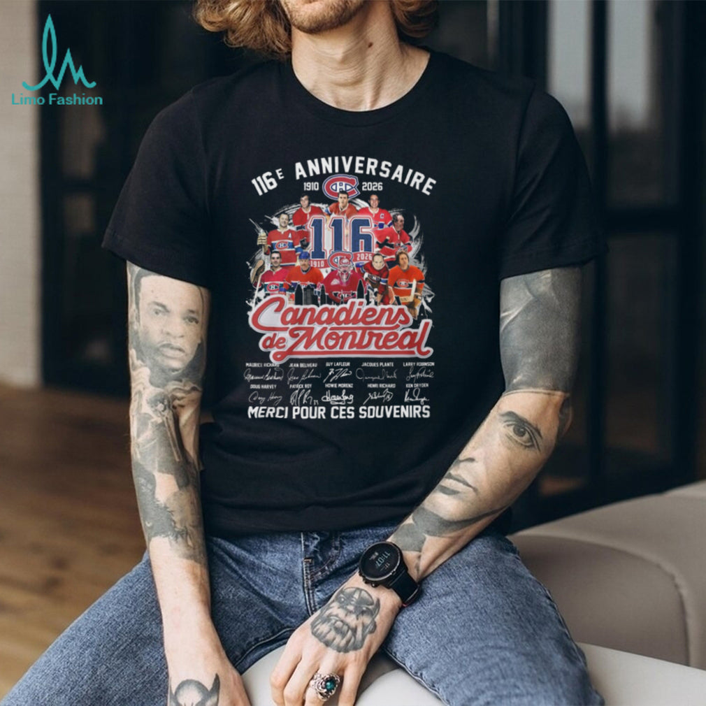 Montreal Canadiens 116th Anniversary Legends Signatures T Shirt