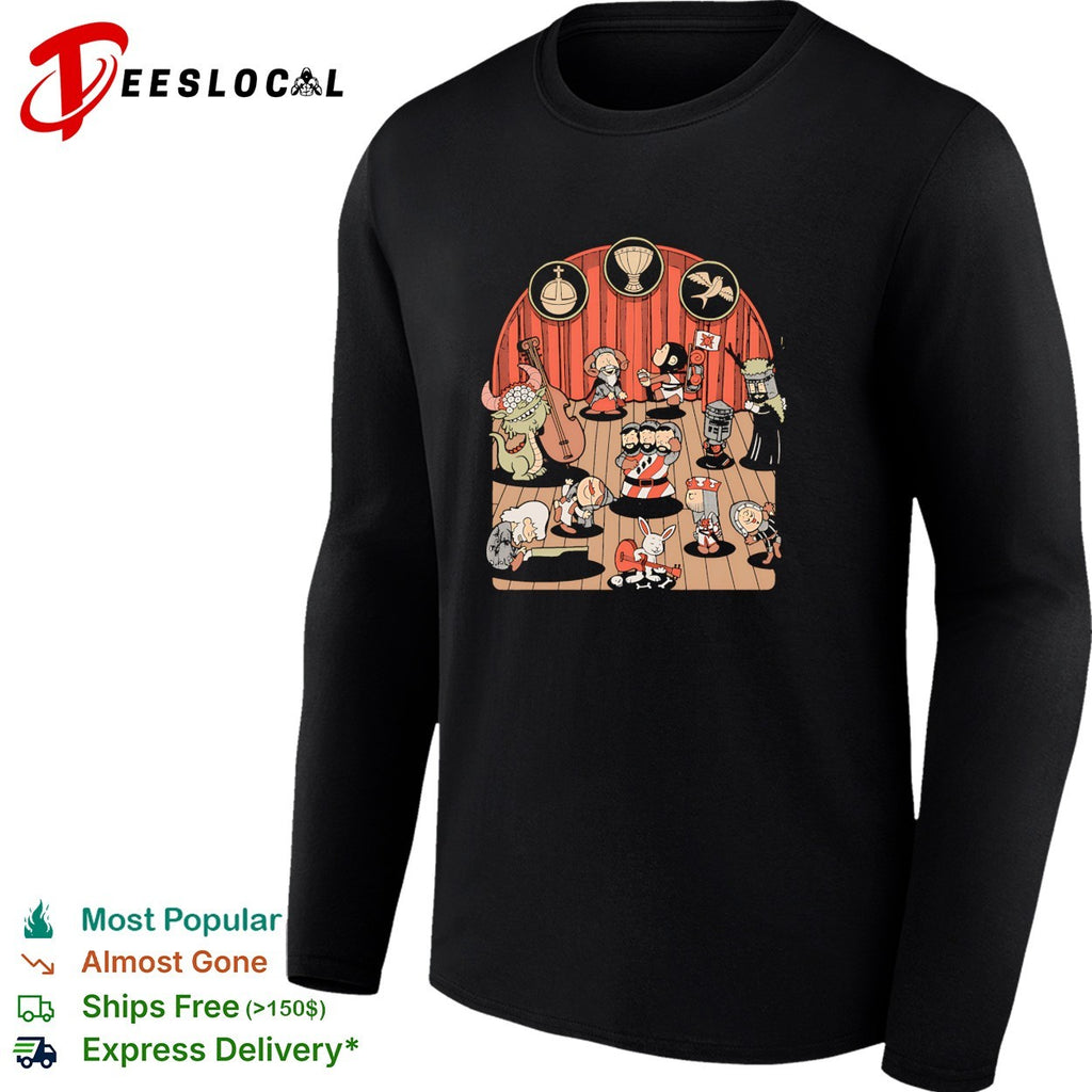 Monty Python Holy Grail knights arena scene shirt