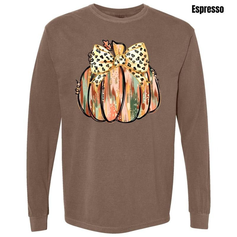 Moody Abstract Pumpkin Comfort Colors Long Sleeve T-Shirt 'NLB' Hoodie, Sweatshirt | PodTeesHub.com