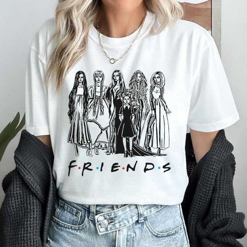 Morticia Addams Lily Munster Elvira Wednesday Lovers Friends Shirt, Halloween Shirt Hoodie, Sweatshirt | PodTeesHub.com