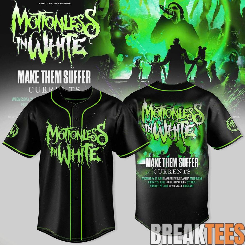Motionless In White Afraid of the Dark Exclusive Baseball Jersey