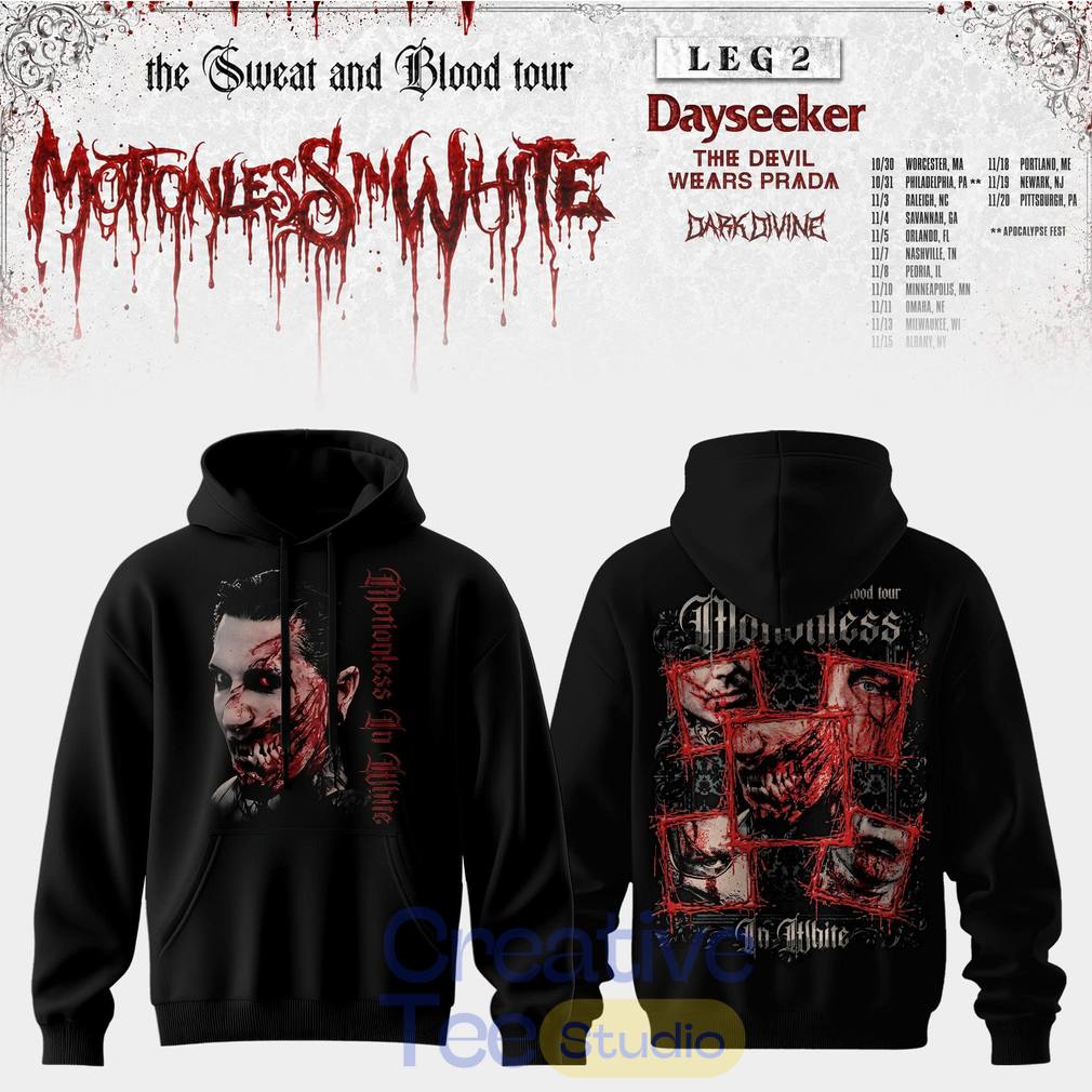 Motionless In White Leg 2 of The Sweat And Blood Tour 2026 Special Hoodie