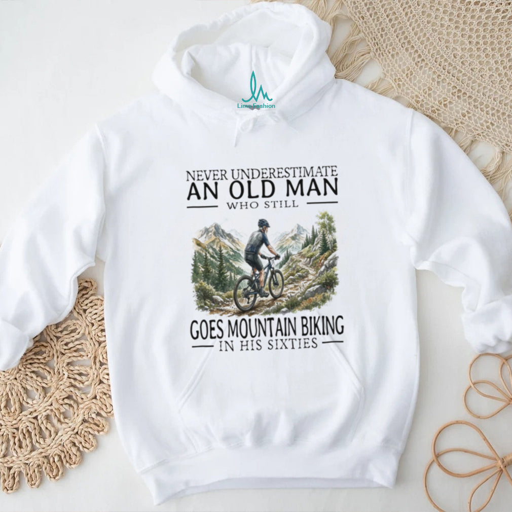 Mountain Biking Old Man 60th Birthday Funny Hobby Shirt
