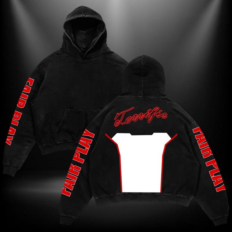 Mr Terrific Michael Holt Fair Play Sup Movie 2025 DCU Double Printed Oversize Lightweight Acid Washed Hoodie TV Series...