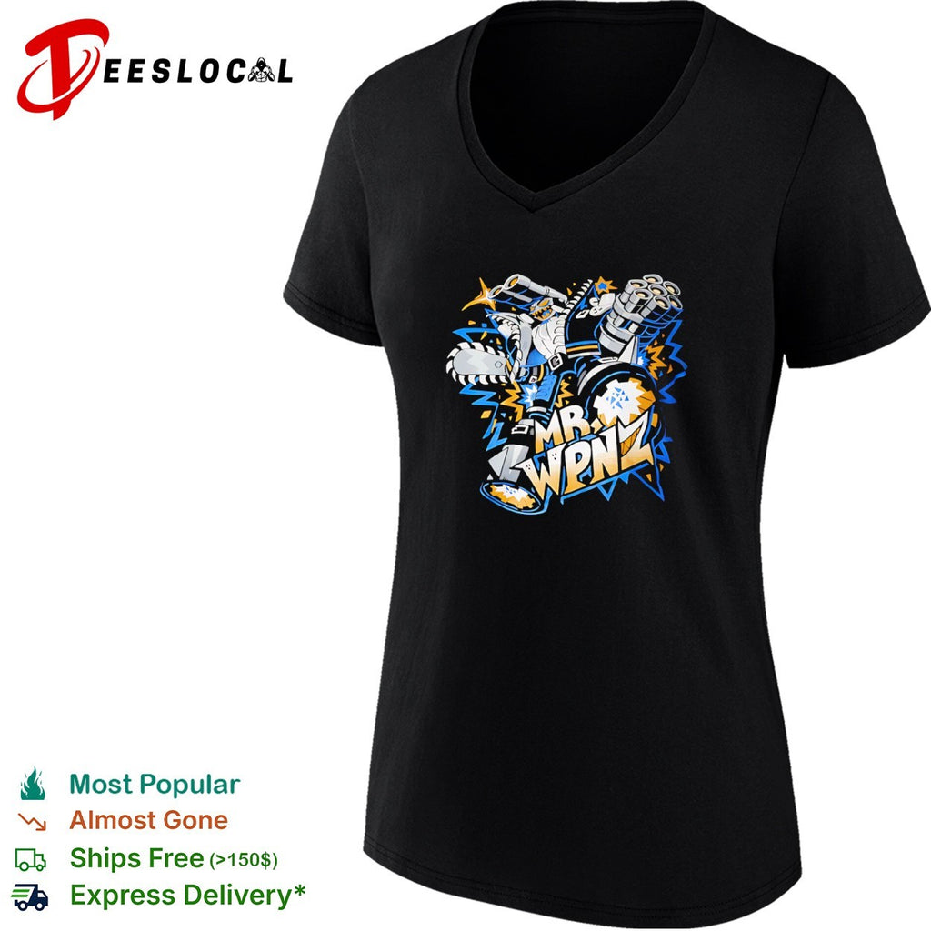 Mr WPNZ Robot Gamer Gun and Chainsaw shirt