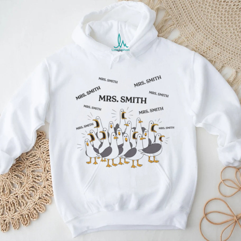 Mrs. Smith Funny Seagull Teacher Classroom Gift Cute Women’s T Shirt