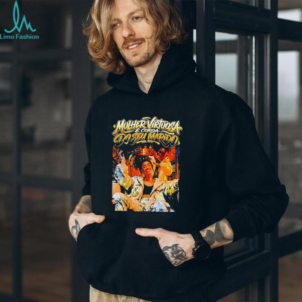 Mulher virtuasa e coroa do seu marid illustatrion shirt