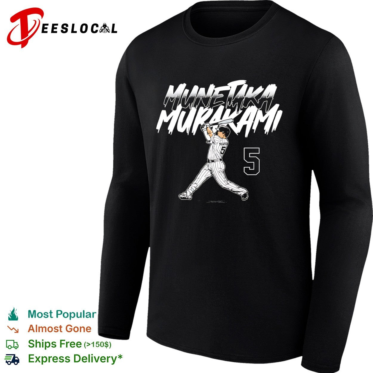 Munetaka Murakami 5 Chicago Red Sox baseball shirt