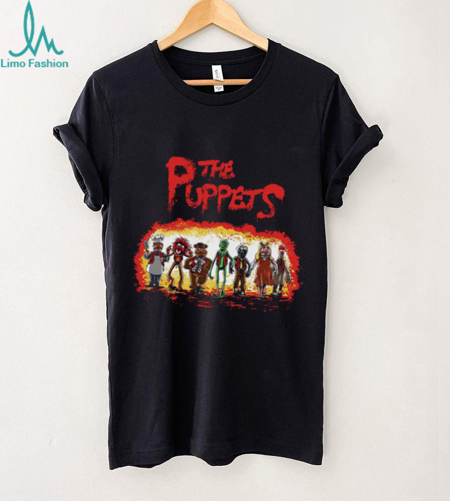 Muppets Gang Vintage Horror Movie Poster Style Graphic T Shirt