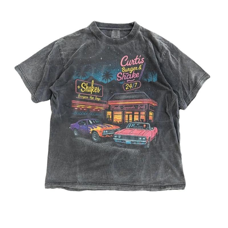 Muscle Car Vintage 90s Style Graphic Shirt, Retro Car Shirt, Classic Nostalgia Muscle Car Shirt, Car Meet Top,Lowrider...
