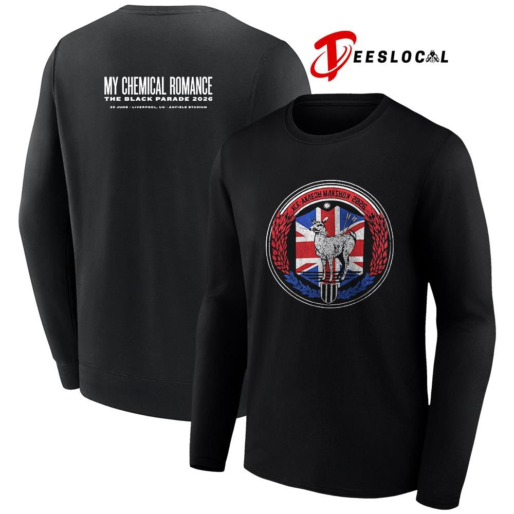 My Chemical Romance Liverpool UK The Black Parade tour Anfield stadium shirt