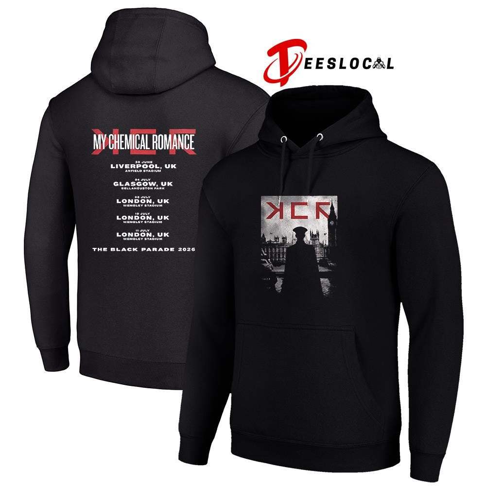 My Chemical Romance The Black Parade tour Liverpool Glasgow and London cities shirt