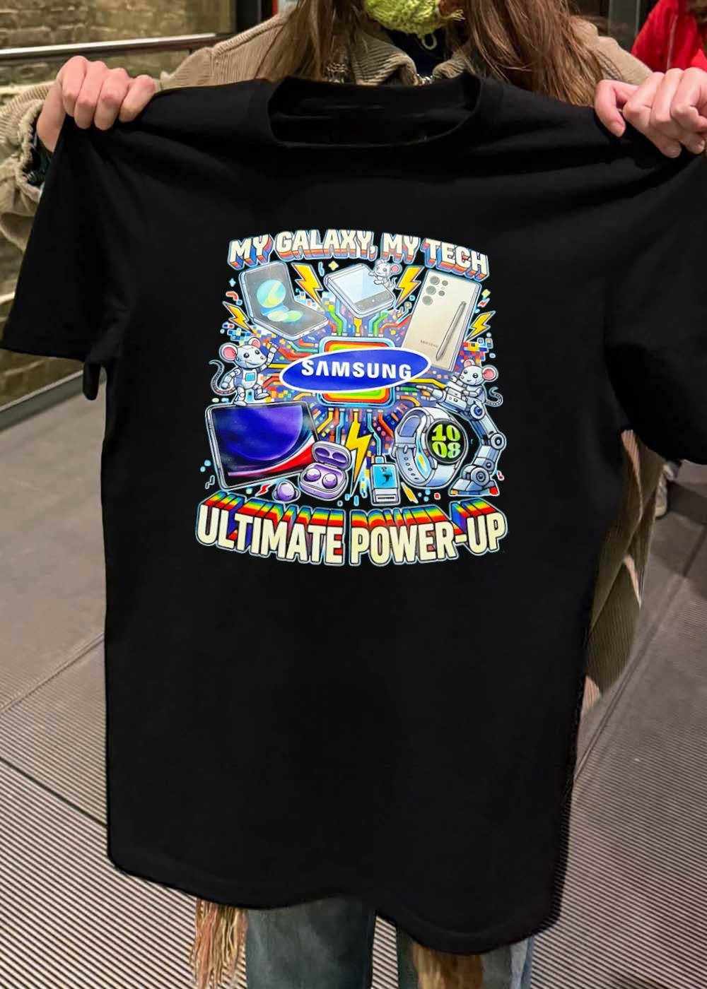 My Galaxy My Tech Ultimate Power-Up Samsung Robot Mouse Tech Devices T-Shirt