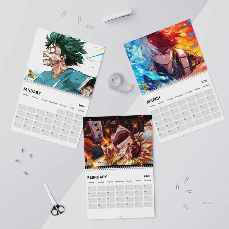 My Hero Academia 2026 V2 Calendar Gifts for Her or Him T-Shirts, Hoodie, Sweatshirt | PodTeesHub.com