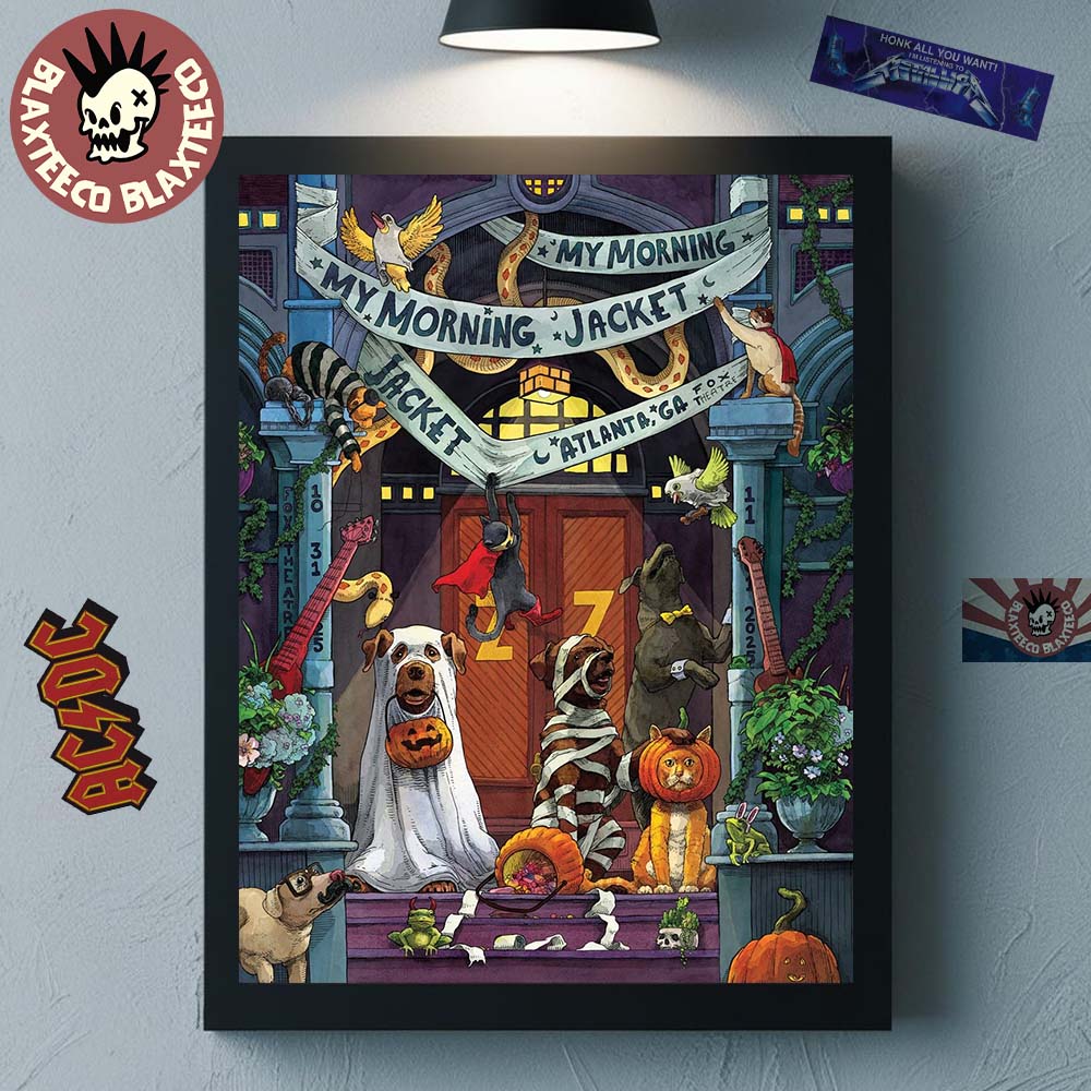 My Morning Jacket Atlanta Georgia 2025 Event Poster Halloween Shows At Fox Theatre On October 31 And November 1 2025 Home Decor Poster Canvas