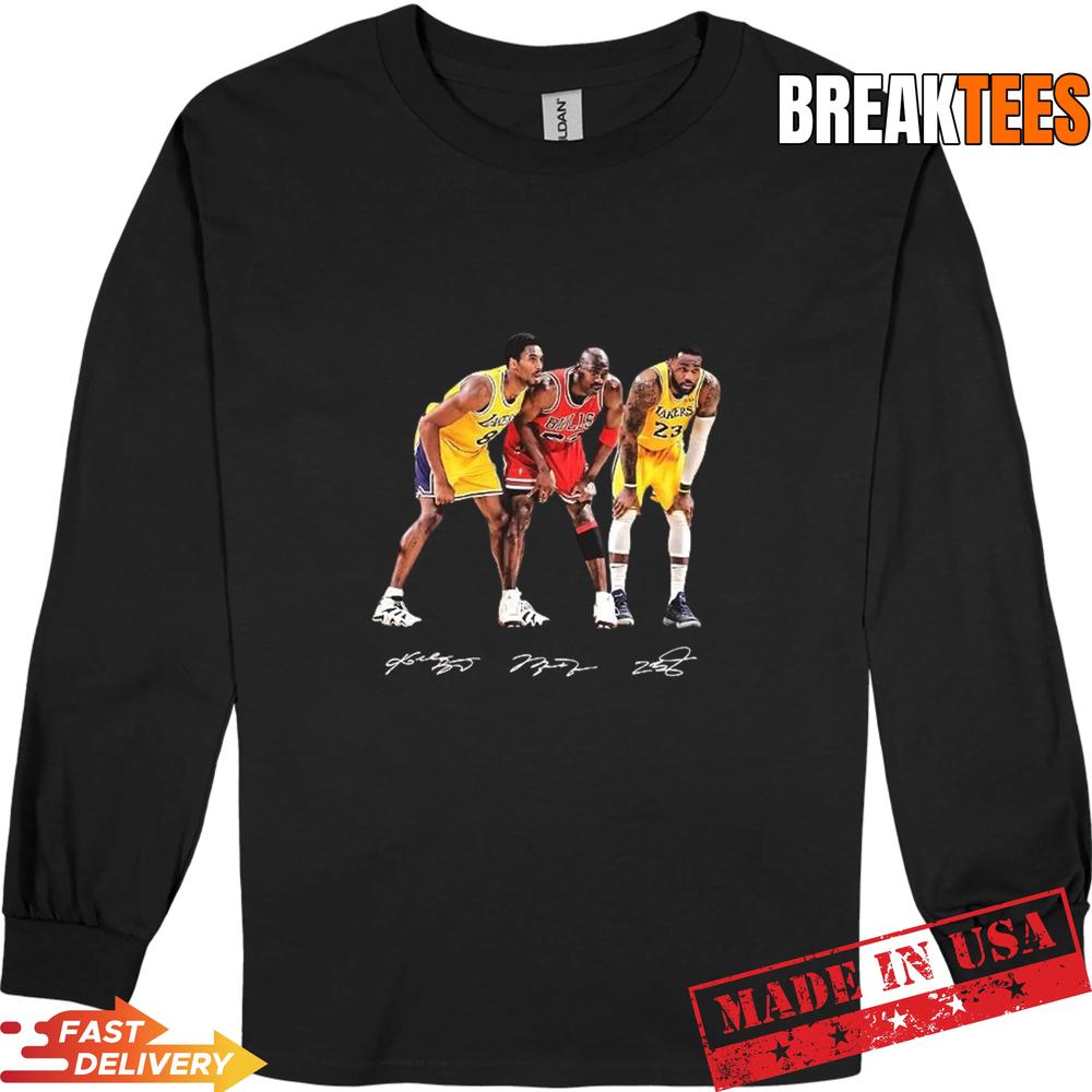 NBA Goats Kobe Michael LeBron Signature T-Shirt