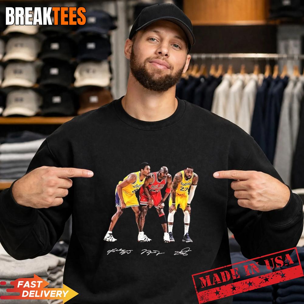 NBA Goats Kobe Michael LeBron Signature T-Shirt
