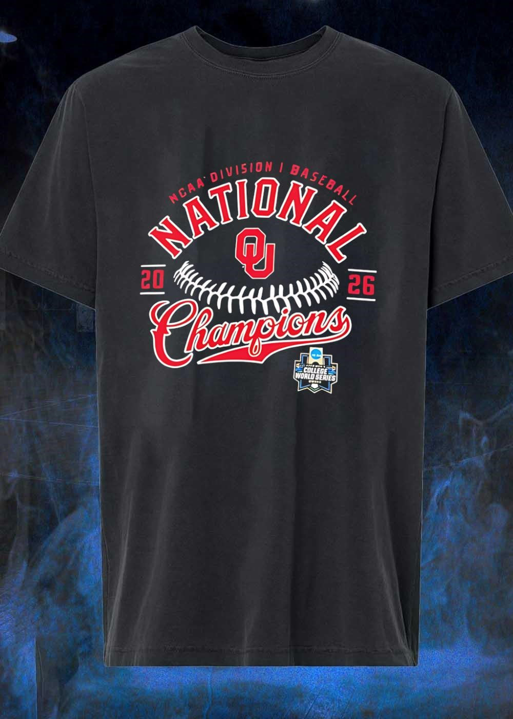 NCAA Division I Baseball National 20 26 Champions Oklahoma Sooners T-Shirt