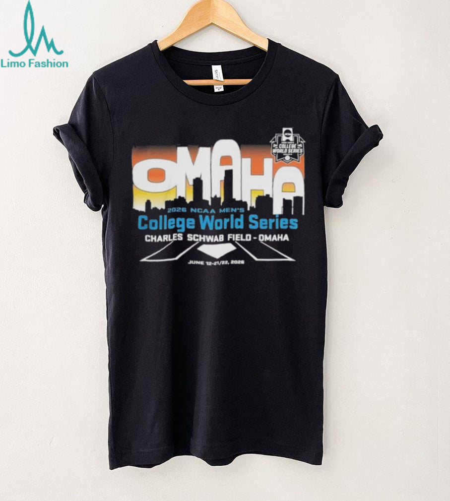 NCAA Men College World Series Omaha 2026 Charles Schwab Field Dark Shirt