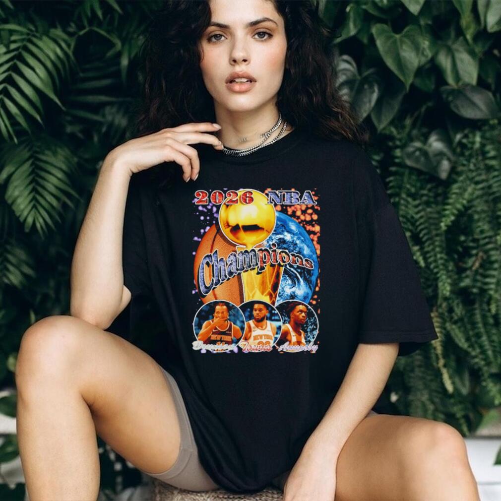 NY Knicks NBA Champions 2026 Brunson Towns Anunoby shirt