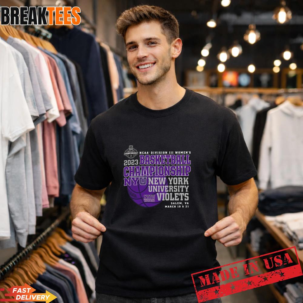NYU Violets NCAA DIII Women’s Basketball Championship Awesome Fan T-Shirt