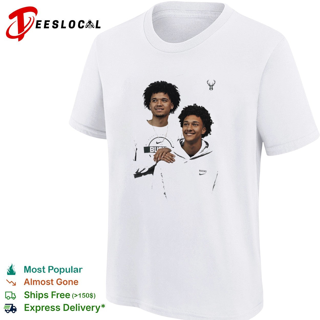 Nate Ament and Brayden Burries Milwaukee Bucks basketball step brothers shirt