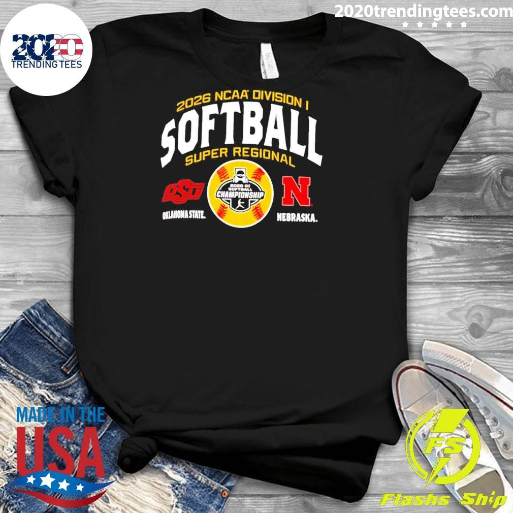 Nebraska Huskers vs. Oklahoma State Cowgirls Champion 2026 NCAA Softball Super Regional Matchup Shirt