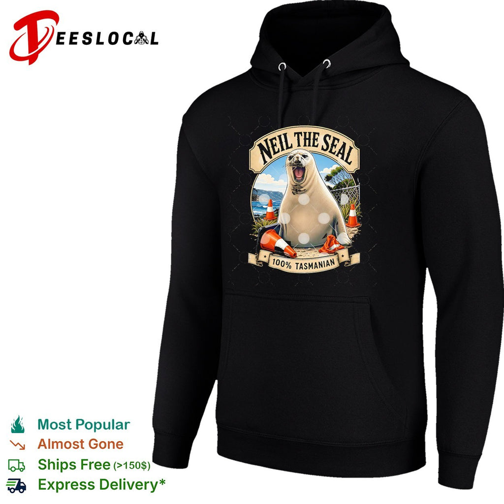 Neil the Seal 100 percent Tasmanian traffic cones shirt