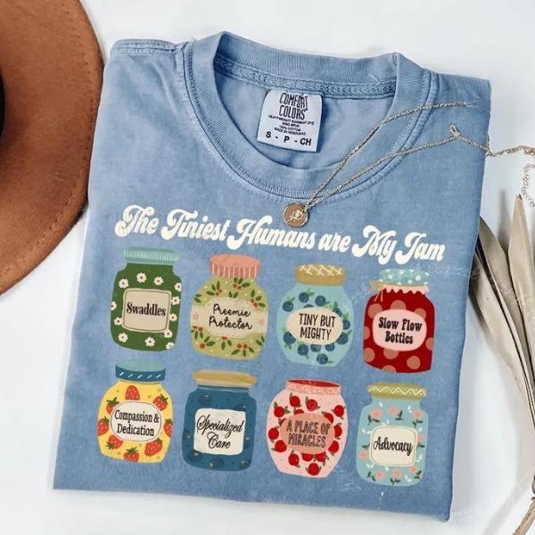 Neonatal Nurse Shirt, Neonatal Nurse Gift, The Tiniest Humans are My Jam Hoodie, Sweatshirt | PodTeesHub.com