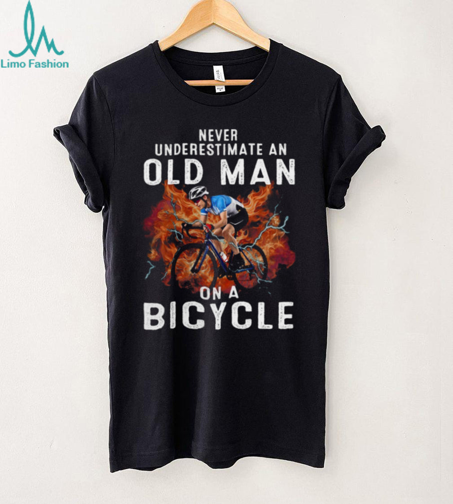 Never Underestimate An Old Man Bicycle Cycling Shirt