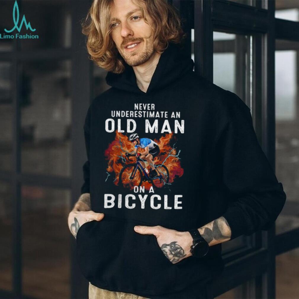 Never Underestimate An Old Man Bicycle Cycling Shirt