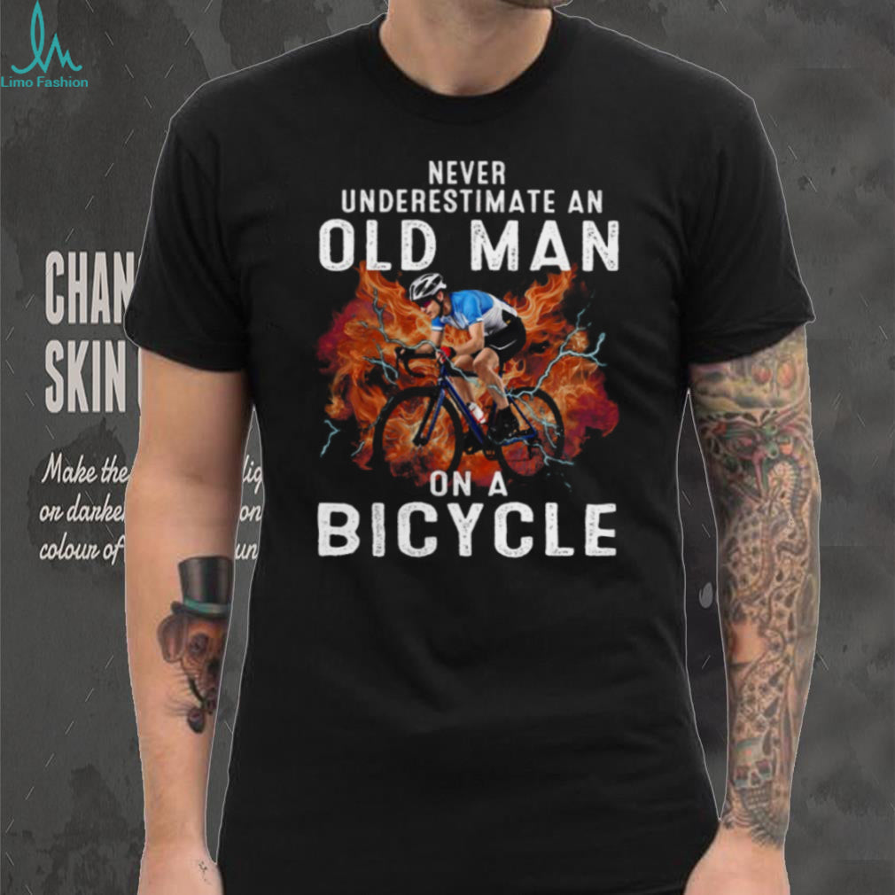 Never Underestimate An Old Man Bicycle Cycling Shirt