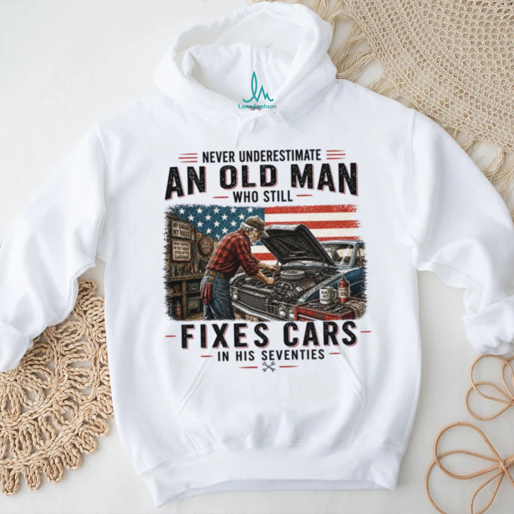 Never Underestimate An Old Man Who Loves Fishing In His Sixties Shirt
