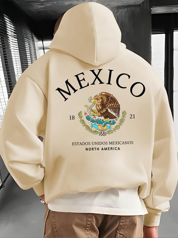 New "Mexican" monogram printed hooded sweatshirt, spring, autumn and winter trendy brand comfortable hoodie sweatshirt...