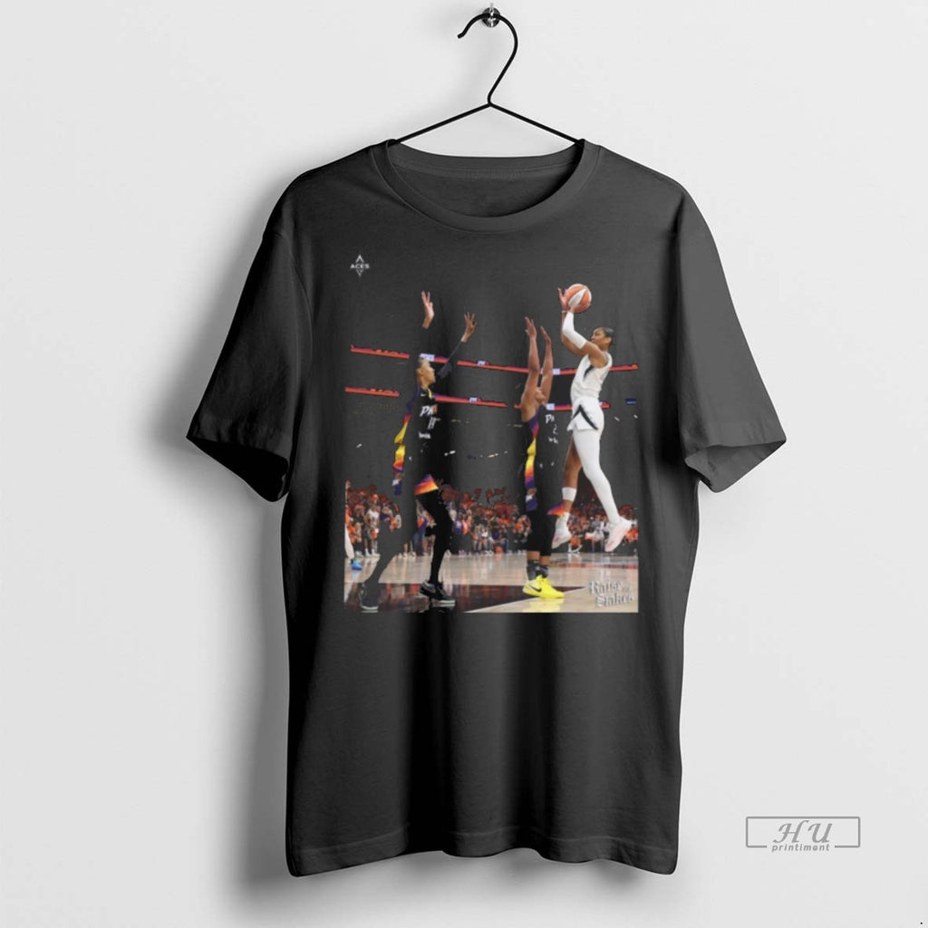 New Aja Wilson Hang It In The Louvre Las Vegas Aces Wnba 2025 Graphic Tee