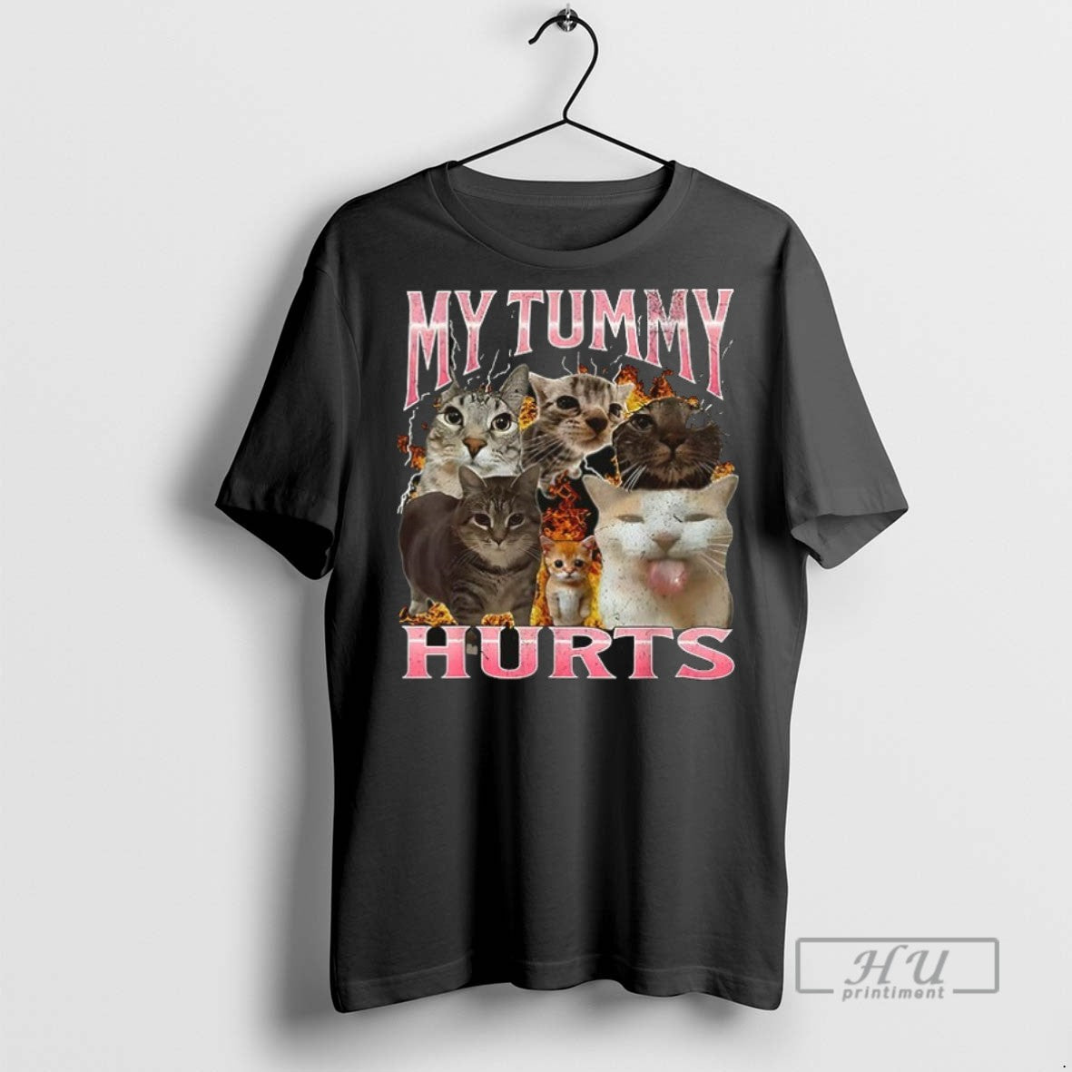 New Cats My Tummy Hurts Fire Ceramic Ceramic And Classic Dad Cap Tee Shirts
