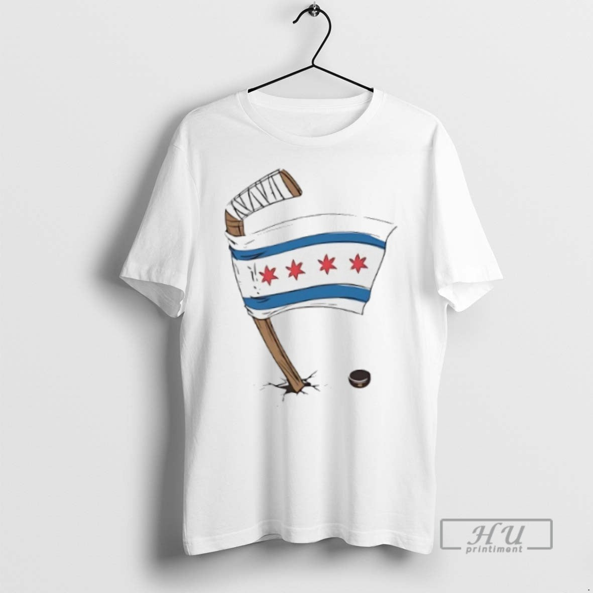 New Chicago Hockey Flag Tee Shirts Sweatshirt Hoodies