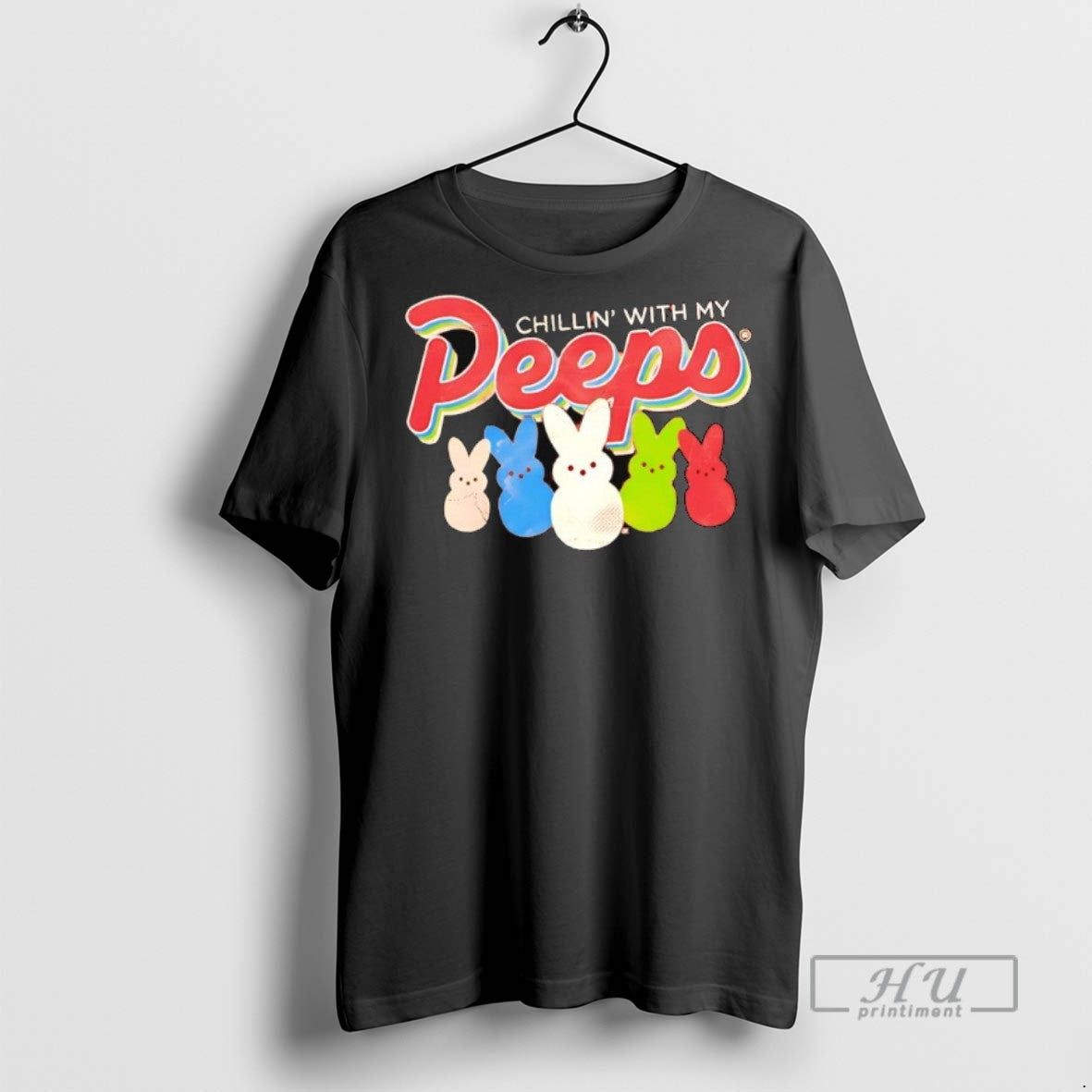 New Chillin With My Peeps Easter Egg Tee Shirts Sweatshirt Hoodies