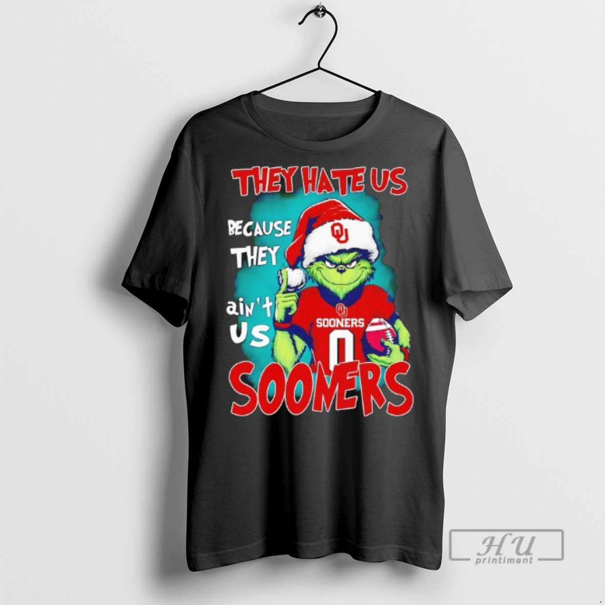 New Grinch They Hate Us Because They Aint Us Oklahoma Sooners Christmas Tee Shirts