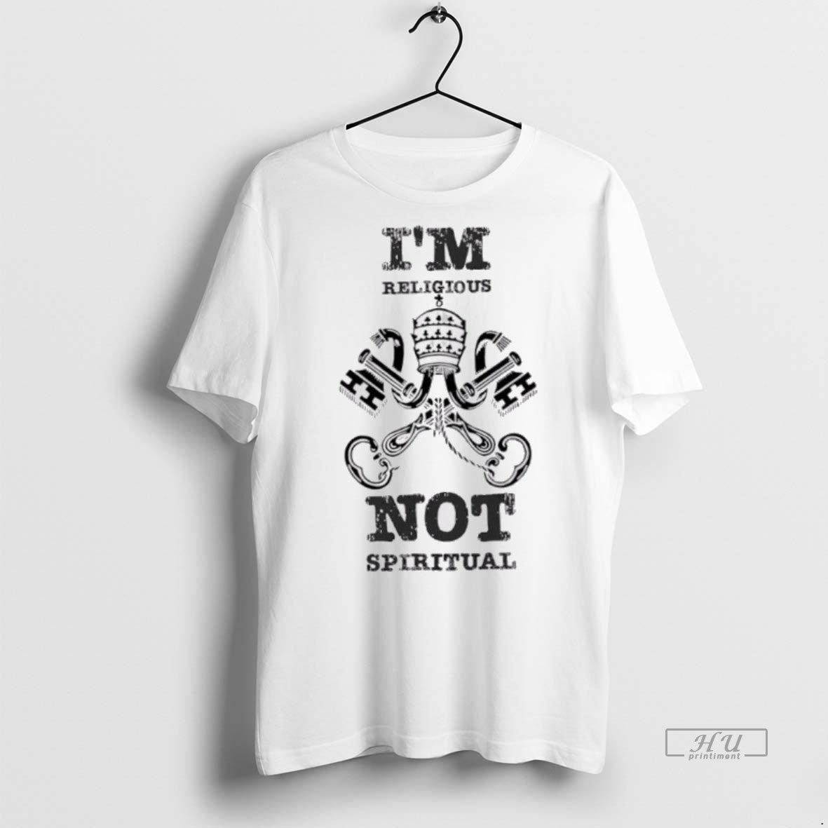 New Im Religious Not Spiritual Graphic Tee Shirt Sweater