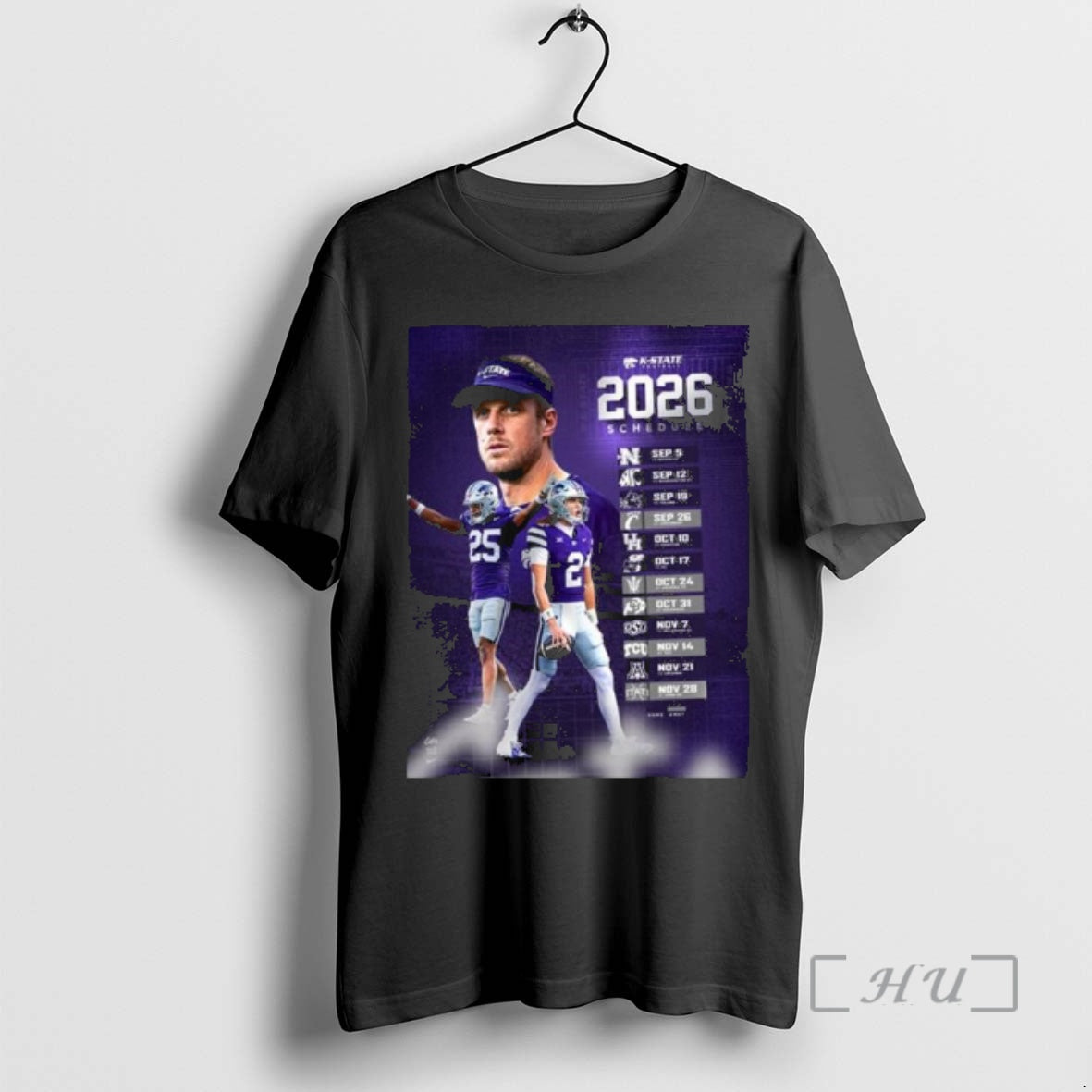 New Kansas State Wildcats Football Ncaa Schedule Season 2026 T-Shirts, Hoodie, Sweatshirt | PodTeesHub.com