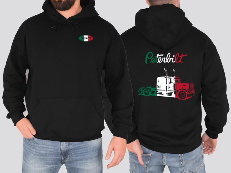 New Mexico Color Flag Peterbilt Truck Graphic Hoodie Classic Trucker Shirt 2 Hoodie, Since 1939, Streetwear, Gift For Him...