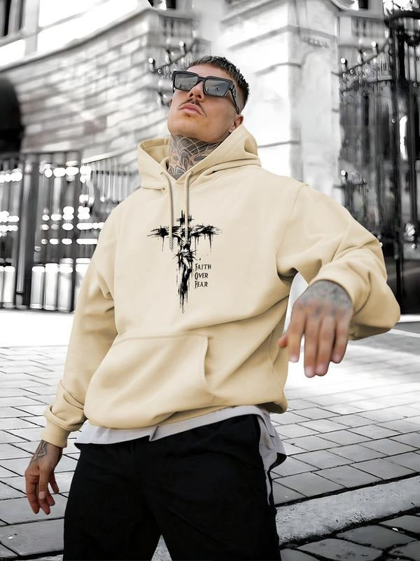 New Polar Fleece Hoodie for Spring Autumn Winter, Casual Loose Fit Printed Pullover, Warm Long Sleeve Hooded Sweatshirt...