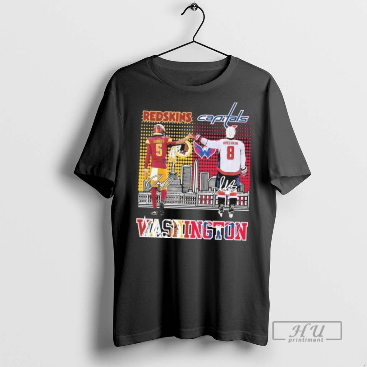 New Redskins Jayden Daniels And Capitals Alexander Ovechkin Washington Tee Shirts Sweatshirt Hoodies