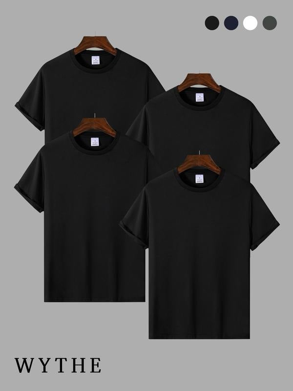 New Trendy Brand Casual Short Sleeve T-Shirt Set, Fitted Graphic Letters Design, Four Seasons Fashion, Multiple Pieces...