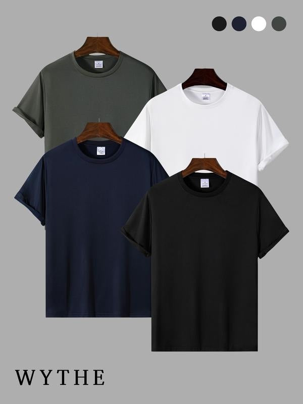 New Trendy Brand Casual Short Sleeve T-Shirt Set, Fitted Graphic Letters Design, Four Seasons Fashion, Multiple Pieces...