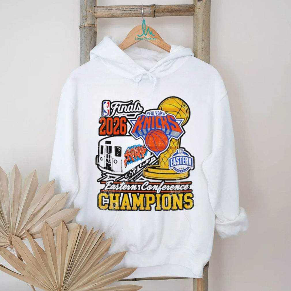New York 2026 Eastern Conference Champions train graphic shirt