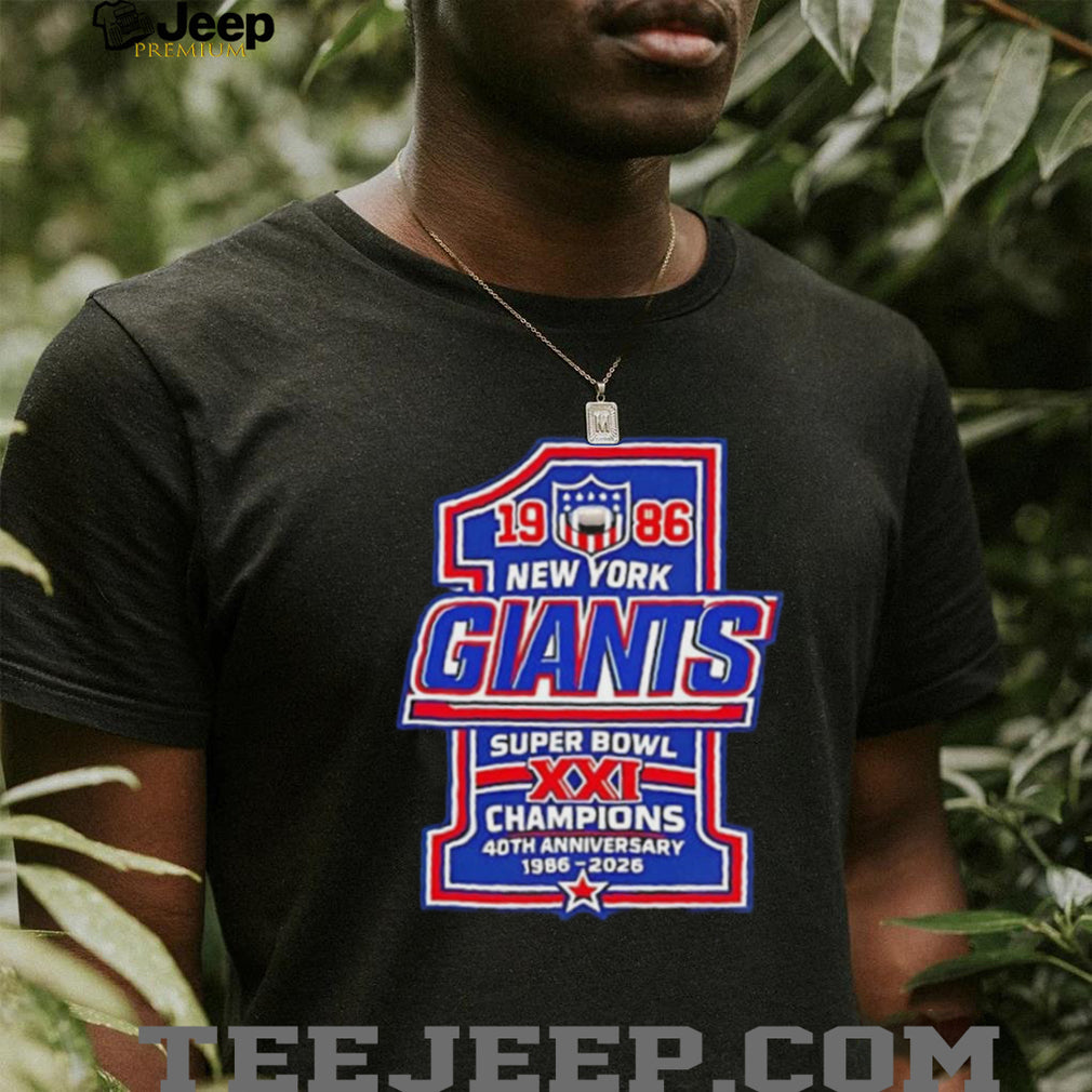 New York Giants 1986 Super Bowl XXI Champions 40th Anniversary shirt
